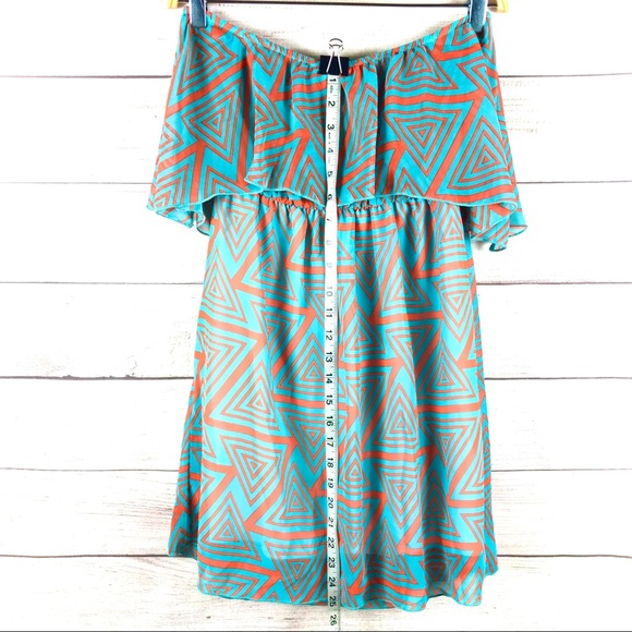 Charming Charlie Strapless Geometric Sundress Sz S - Picture 3 of 9